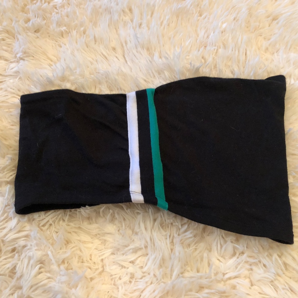 Black tube top with stripes